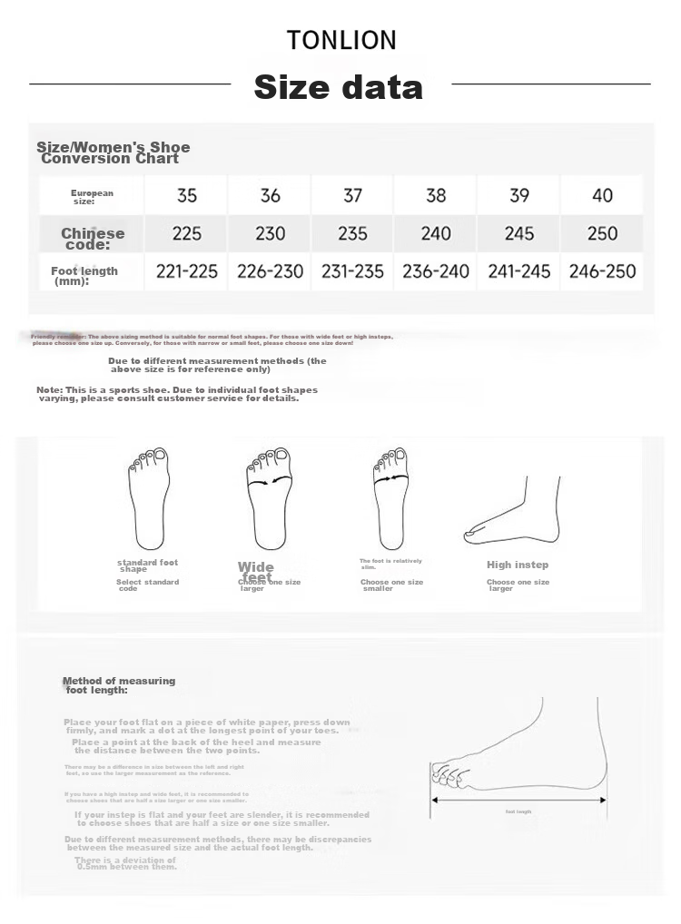 TonLion Women's Shoes, Summer Thick-Soled Dad Shoes, Korean-Style Women's Footwear, Female Student Sports White Sneakers 5
