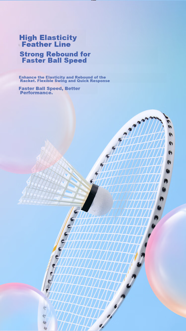 ANTA Badminton Racket Aluminum Alloy Basic Training Pair for Men And Women, with Free Gift (Racket Case + Three Durable Shuttlecocks) 4
