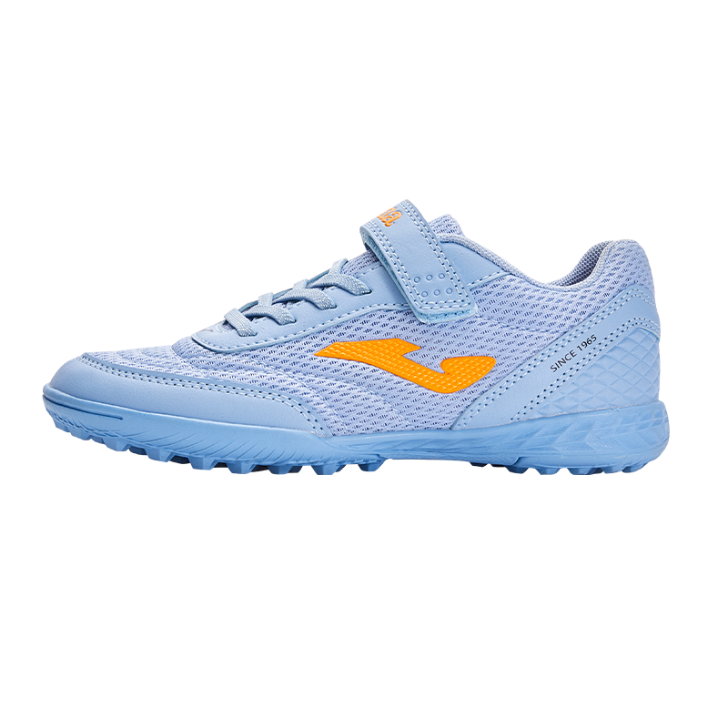 JOMA Soccer Shoes for Children TF Turf Cleats Boys Girls Youth Breathable Mesh Velcro Training Shoes Light Blue Size 32