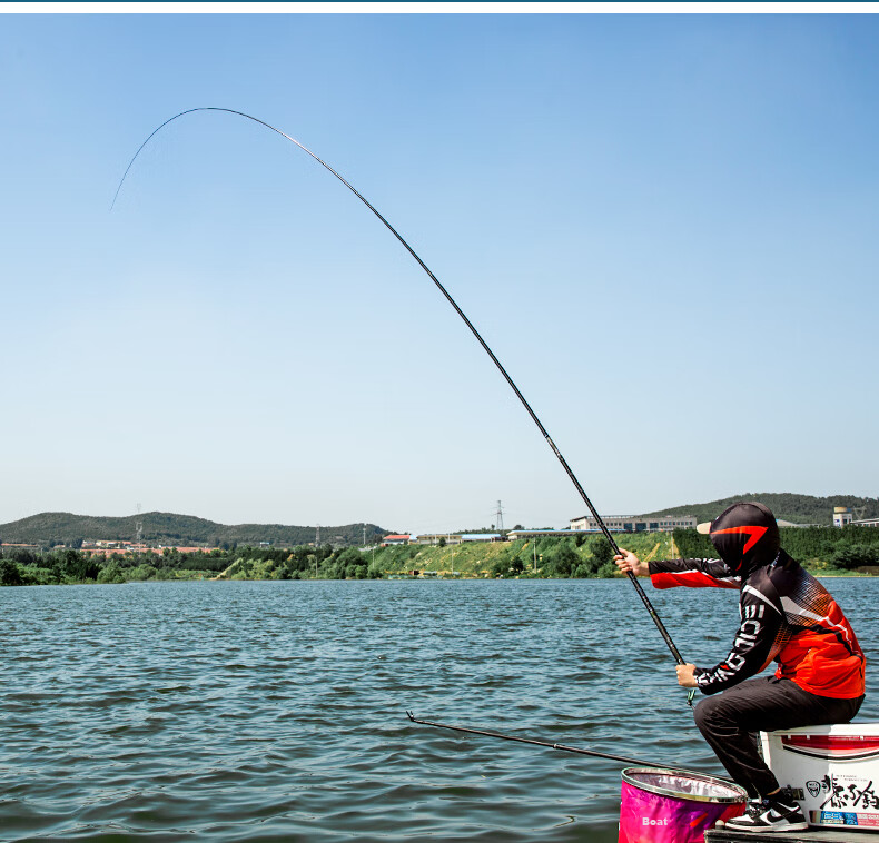 Grsaed Shanhefu 7.2-Meter Fishing Rod, Handheld Rod, 28-Section Composite Rod, Carbon Fiber Ultra-Light Ultra-Hard Pole for Carp And Crucian Carp Fishing 20
