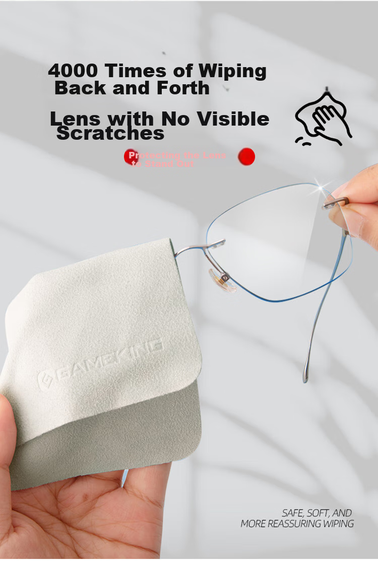Gameking High-Quality Professional Cleaning Suede Eyeglass Cloth, Gentle on Lenses, for Phone And Camera Screens, 10-Pack 6