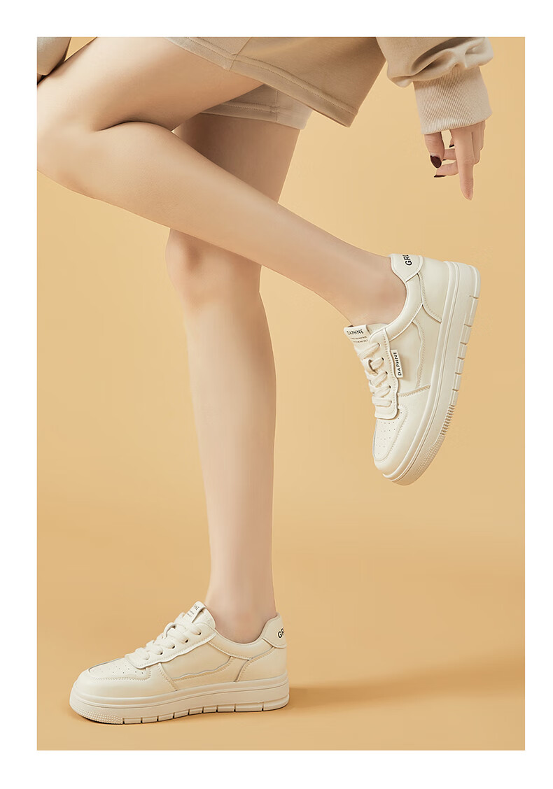 DAPHNE Low-Top Sneakers for Women, Thick-Soled Casual Sports Shoes with Soft Soles, Lightweight Versatile Women's Shoes 4623101076 Black 34 13
