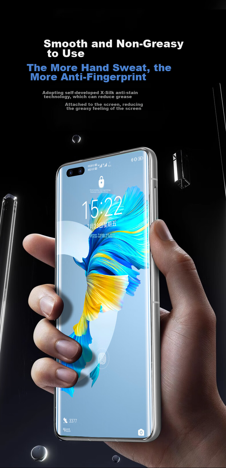 DIVI [28° True Privacy] Privacy Screen Protector for Huawei Mate40, Anti-Peeping Hydrogel Film for Mate40/40E, Full Coverage Non-Tempered Glass Film, Shatterproof Anti-Scratch Protective Film 13