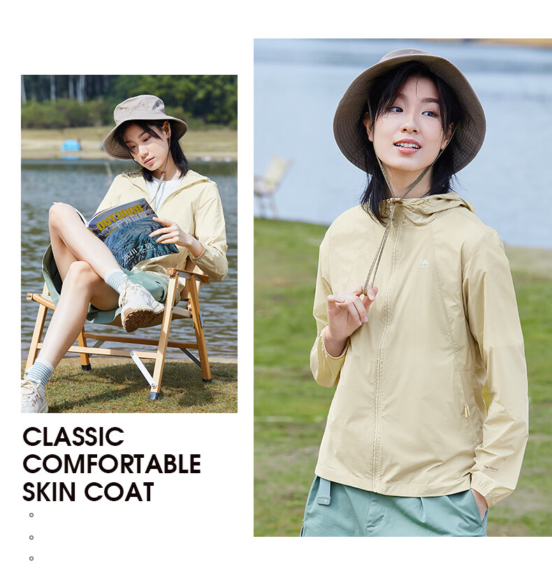 CAMEL Xiaoguangyi Sun Protection Jacket for Men, Outdoor Sun-Blocking Hooded Cool Fashion Casual Sun Protection Coat A012251005A 17
