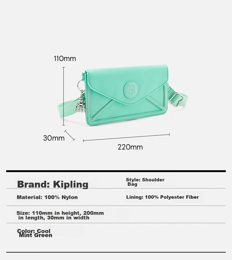 Kipling Travel Fashion Lightweight Shoulder Bag PAKA LELIO, Black Leather Patchwork, Birthday Gift, Holiday Present 2