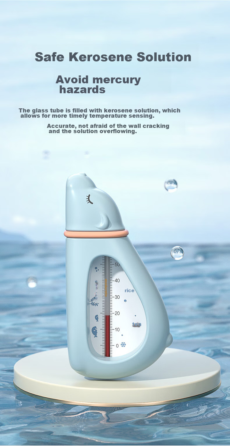 Ouliwen Water Thermometer for Babies, Home Use, Bath Temperature Measurement, Fish Tank, Indoor And Outdoor Use, Baby And Newborn Bath Tub, High-Precision Water Thermometer, Polar Bear Starry Sky Blue 4
