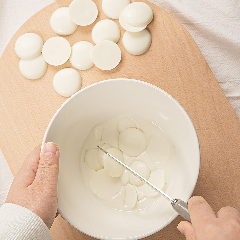 古缇思纯可可脂白巧克力币 1000g 烘焙原料 可DIY手工蛋糕 烘焙散装用品