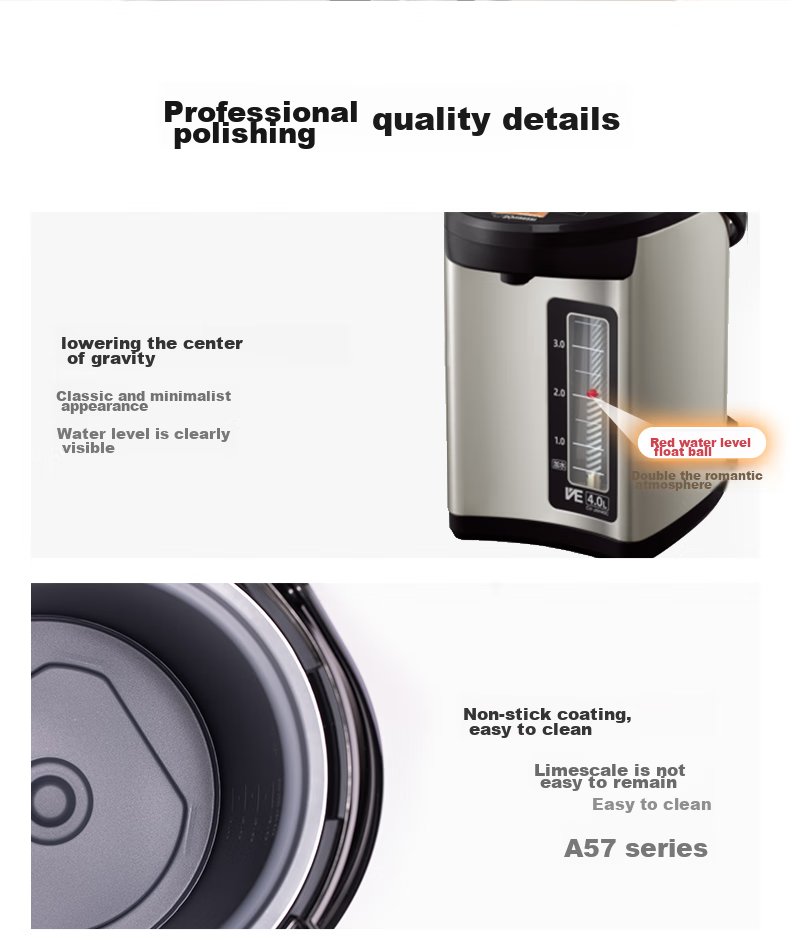 ZO JIRUSHI Electric Kettle, Vacuum Insulation, for Home And Office Use, 5L Capacity, CV-JAH50C Stainless Steel Color 11