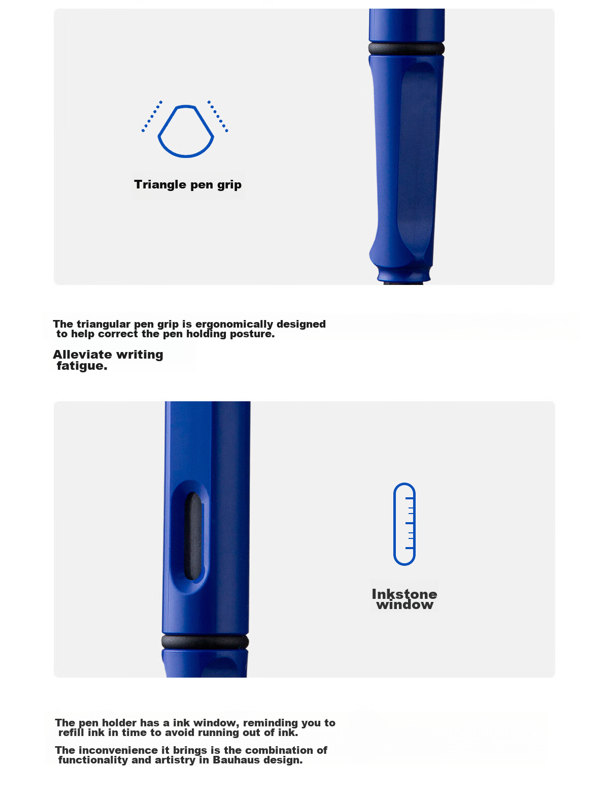 LAMY Fountain Pen Gift Box, Safari Series Handwriting Practice Fountain Pen, Student Stationery Office Gift, Holiday Present Corporate Bulk Purchase, White Barrel Black Clip 0.7mm 9