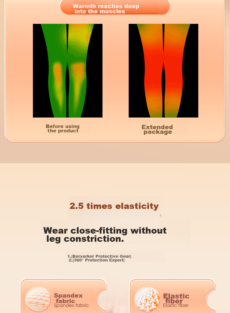 Li-Ning Knee Pads, Warm, for Cold Legs, Arthritis Protection, Fleece-Lined, for Men And Women, Middle-Aged And Elderly, Winter Cold Protectio 6