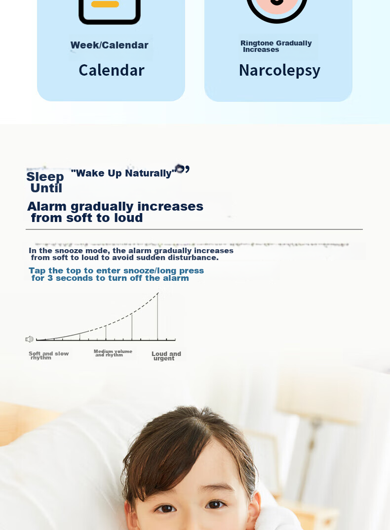 Deli Multifunctional Alarm Clock, Electronic Clock, Simple Student Style, Backlit Large Screen, Temperature And Humidity Meter, Time Management, New And Old Alternating Shipping, White 8826, Back-To Gift 3