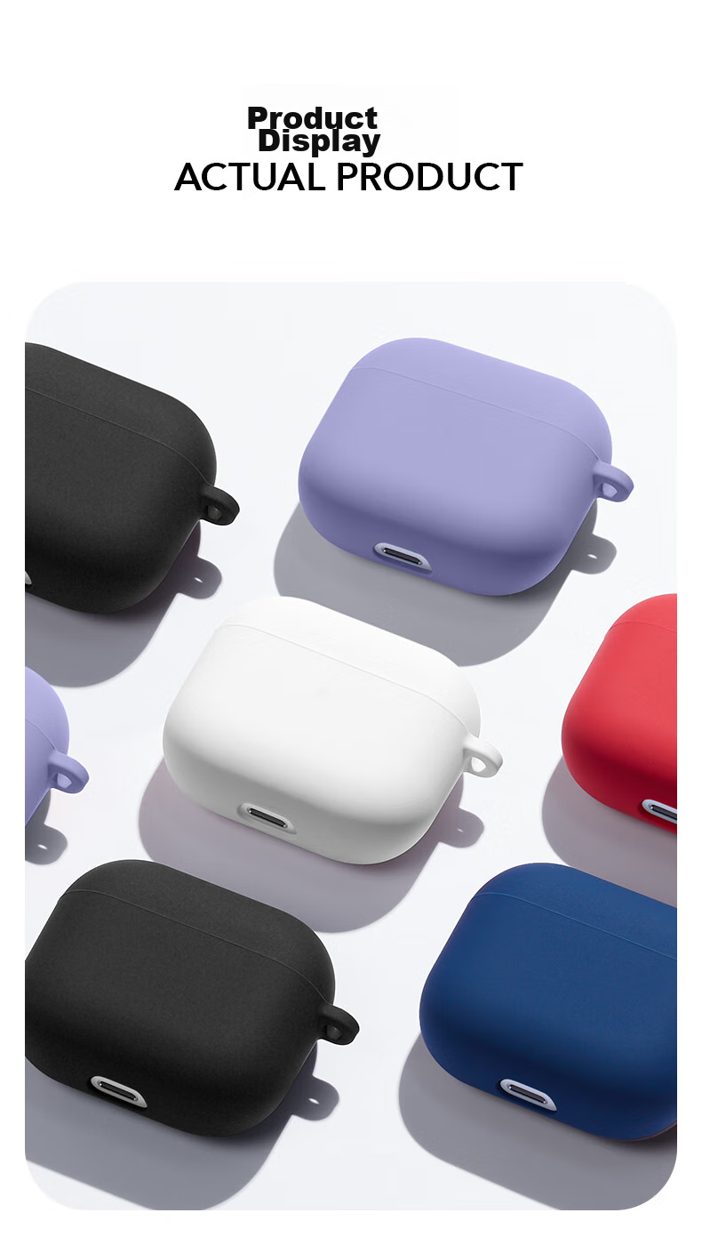 ESR Compatible AirPods 3 Case, 2021 Apple Third-Generation Wireless Bluetooth Earphone Cover, Silicone Ultra-Thin Charging Shockproof Case with Hook for Anti-Loss Storage Box, Red 14