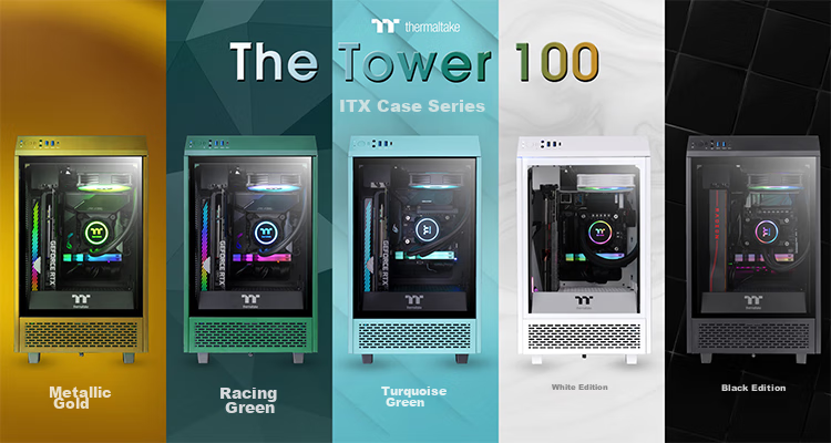 Thermaltake (Tt) The Tower 300 Seaside View Case, Computer Tower, Black (Matx Motherboard / Supports 420mm Water Cooling / 4090 Graphics Card / Horizontal Lying) 1