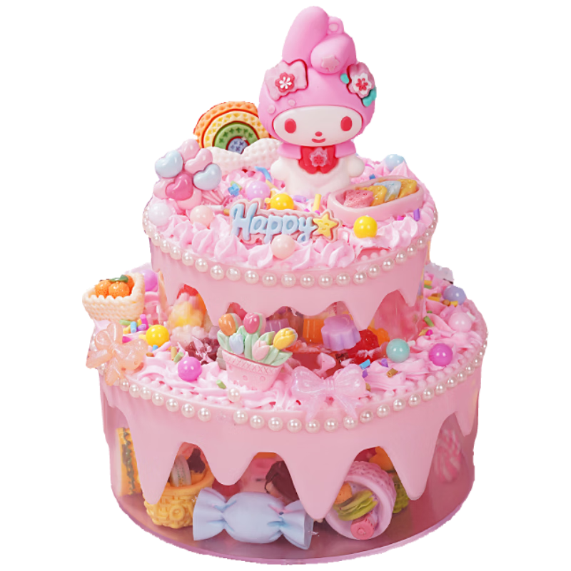 Xubeile Children's Handmade DIY Craft Kit, Cream Clay Princess Cake Toy, Girls' Pretend Play Birthday Gift