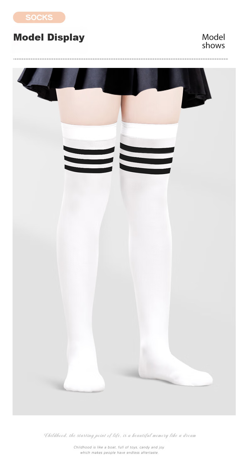 Zhiyouban Children's Socks Spring Autumn Summer Thin High Tube Socks Girls Over-Knee Socks Mid-Calf Socks Baby Ultra-Thin Silk Stockings Long Tube Socks 11