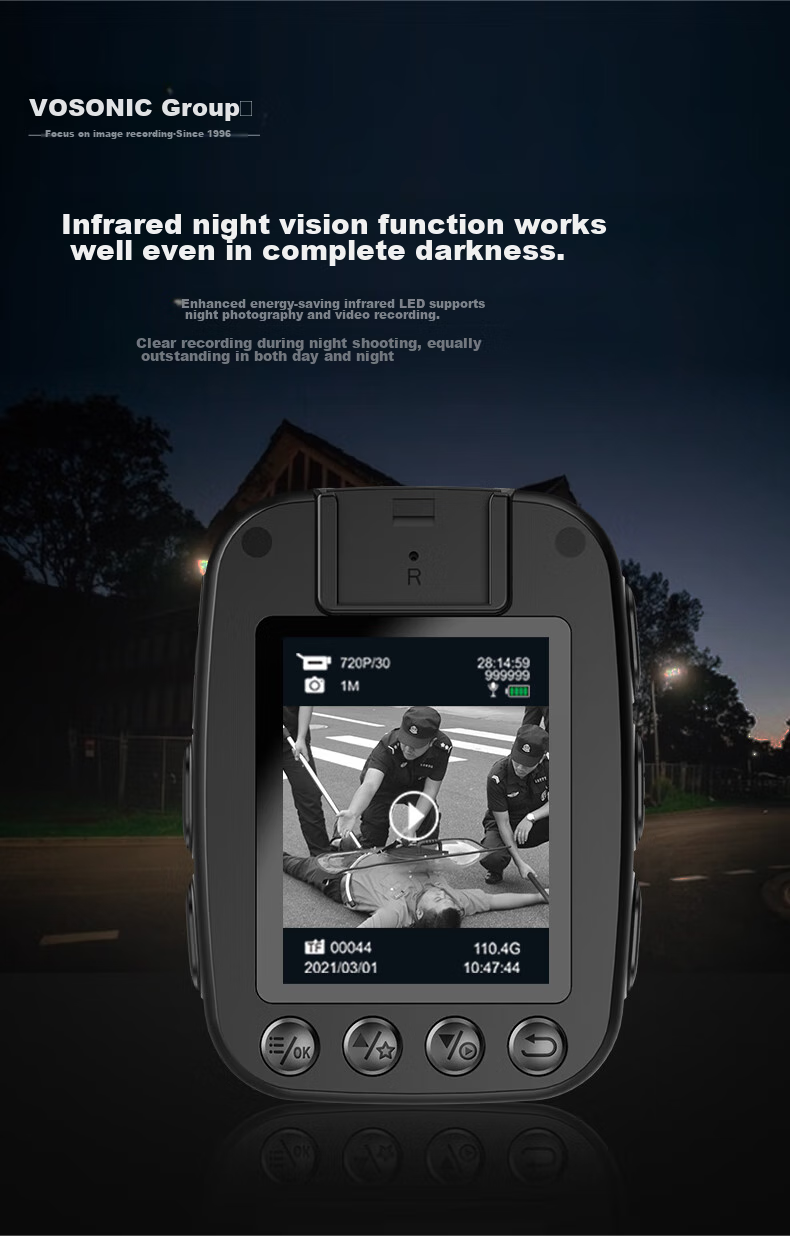 VOSONIC B1 Law Enforcement Body Camera, High-Definition Chest-Mounted Portable Camera, Video Recorder, Portable Inspection Device for Law Enforcement, No Memory Card Required 8