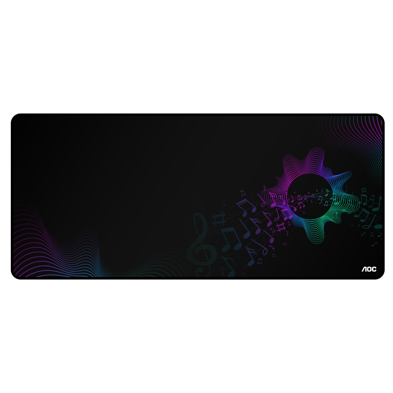 AOC M303/93 Full-Property Series Gaming Long Mouse Pad, Extra Large Thick with Locked Edges, Office Keyboard Computer Desk Pad, Black