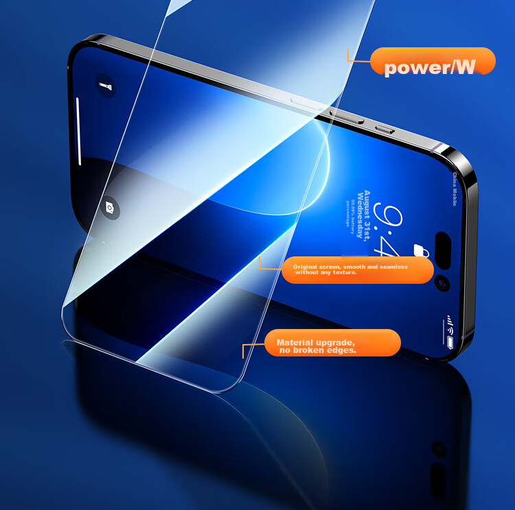 Baseus Tempered Glass Screen Protector for IPhone 14 Plus/13 Pro Max, Ultra-Ceramic Crystal Clear Anti-Drop Anti-Fingerprint HD Full Coverage Front Film, 2-Pack 8