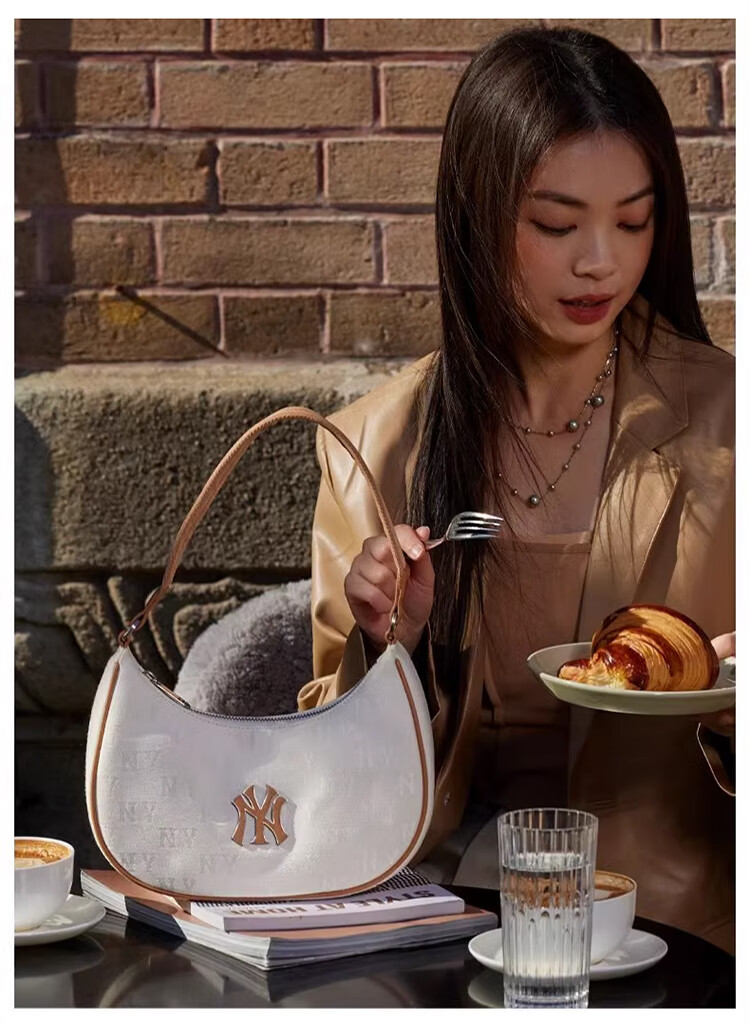 MLB Vintage Floral Pattern Crossbody Bag, Versatile Commuter Bag, Birthday Gift, 3ABQS014N-50CGL 8