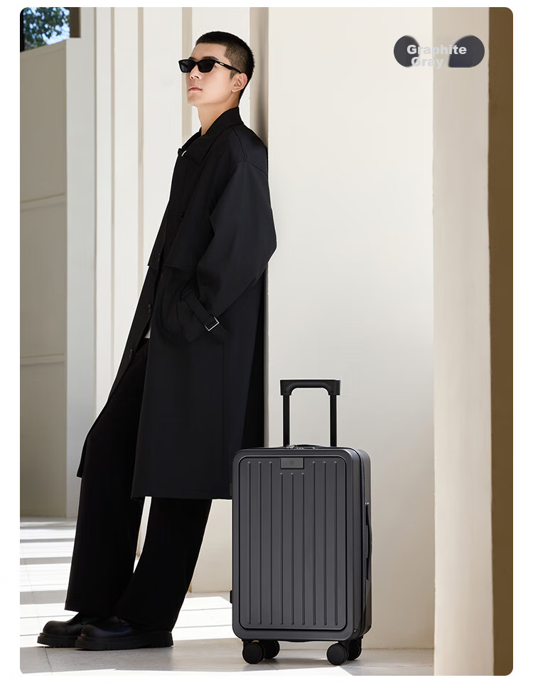 JD Original One-Click Luggage Lite, Suitcase Carry-On Travel Case, Graphite Gray, 20-Inch Mingri Delivery 19