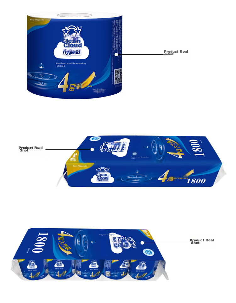 Hygienix Core Roll Toilet Paper, Extra Strong 4-Ply 180g*10 Rolls, Single Pack Toilet Paper Roll, Virgin Wood Pulp 5