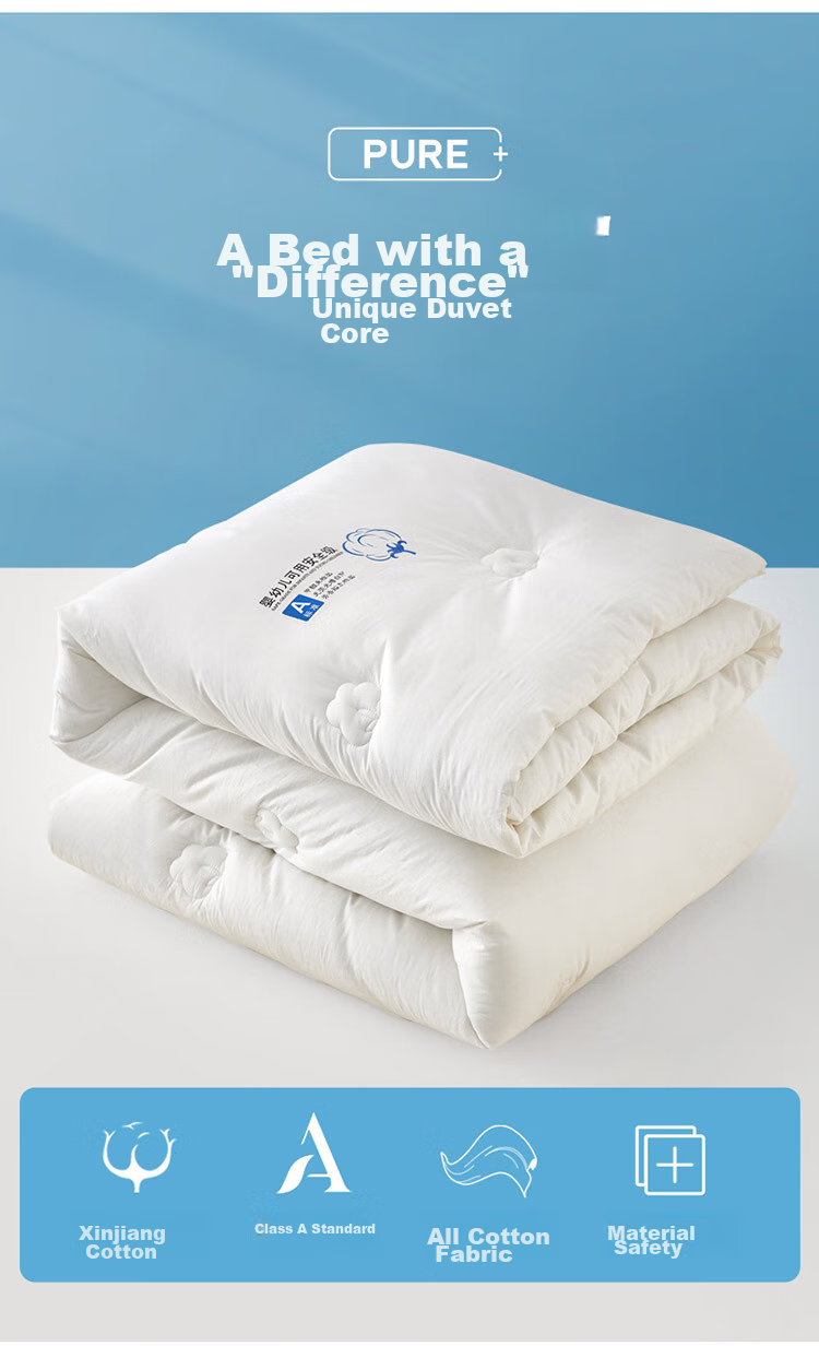 Dohia Home Textiles Pure Cotton Xinjiang Cotton Quilt Winter Thickened Comforter Duvet Approximately 7.1 Jin (3.55 Kg) 203*229cm 2