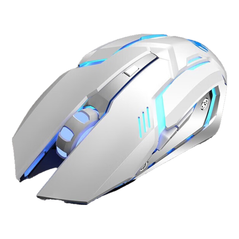 EWEADN G305 Wireless Gaming Mouse, Office Bluetooth Dual-Mode Mechanical Mouse, Rechargeable Mouse for Desktop Computer, Tablet, Laptop Peripherals, PUBG E-Sports Accessories, Yimoo White