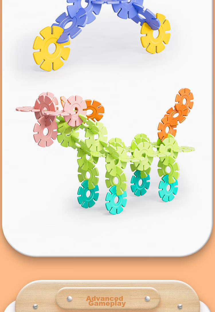 Babibu 1000 Thick Snowflake Pieces, 3D Building Blocks, Children's Toy for Boys And Girls Aged 3-6, Birthday Gift 12