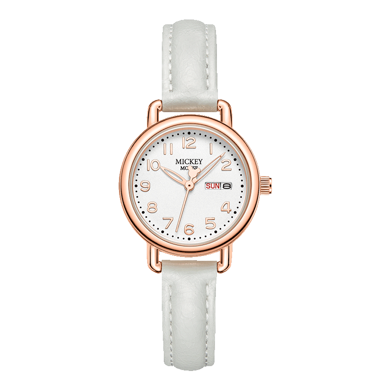 Disney Ladies' Watch, Fashionable Dual Calendar, Youth Wristwatch for Middle And High School Students