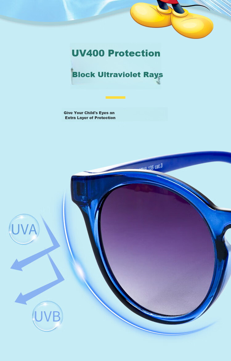 Disney Children's Sunglasses for Boys And Girls, Kids' UV Protection Sunglasses for Outdoor Travel, Sun Protection Eyewear, Children's Day Gift 3