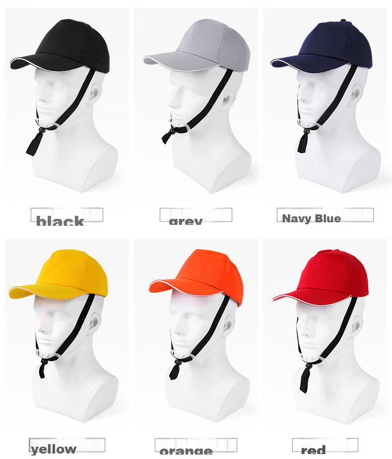 SHOUDUN Lightweight Work Cap, Factory Workshop Visor Cap Breathable Baseball Safety Hat, Navy Blue Fashion Style - Jingcang, 58-62cm Brim Circumference 14