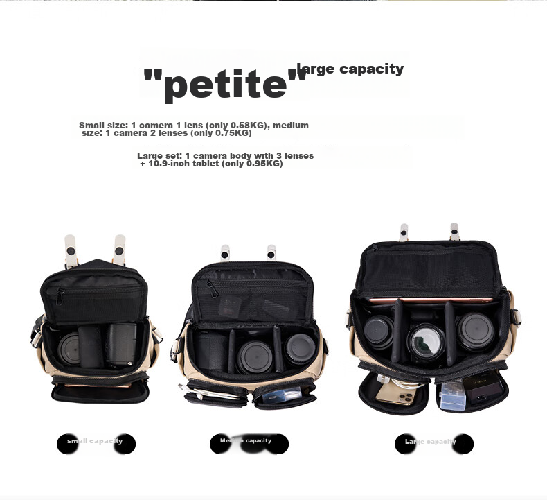 CWATCUN Shoulder Camera Bag, Japanese Style Portable Casual Mirrorless DSLR Camera Bag, Professional Crossbody Bag Suitable for Fuji, Canon, Sony, Nikon Camera Bags 5