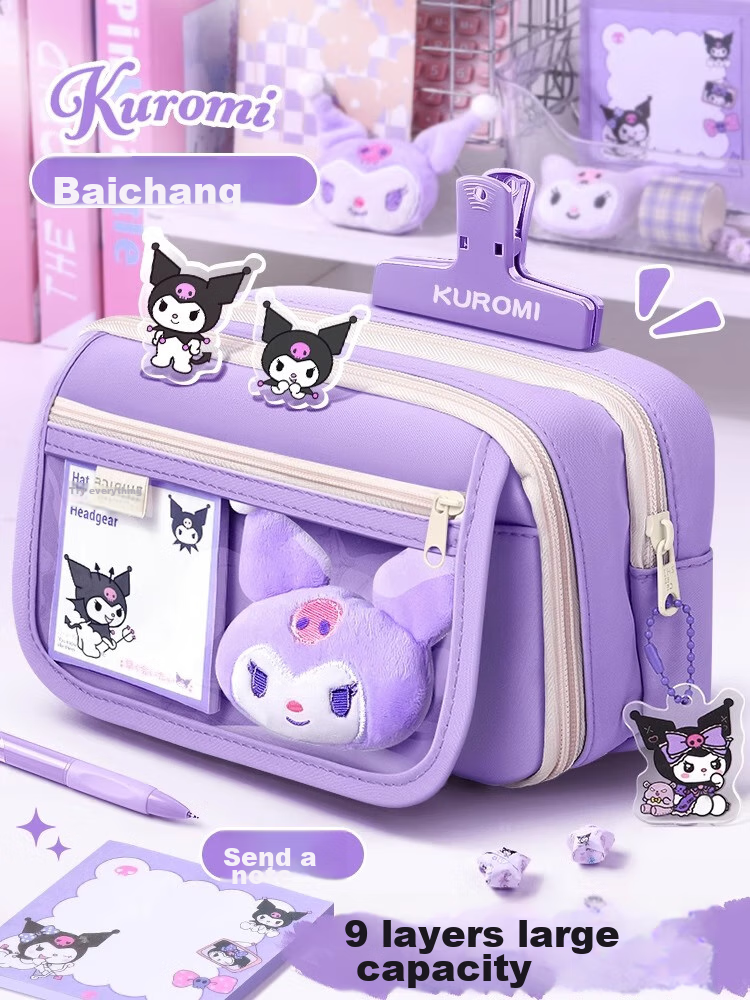 Shuxing Pencil Case for Girls, Stylish 2026 New Design, Instagram-Inspired, Large Capacity, Simple Stationery Box, Cartoon Cute Pencil Case, Back-To Gift for Elementary And Middle School Students, Children's Birthday Present 1