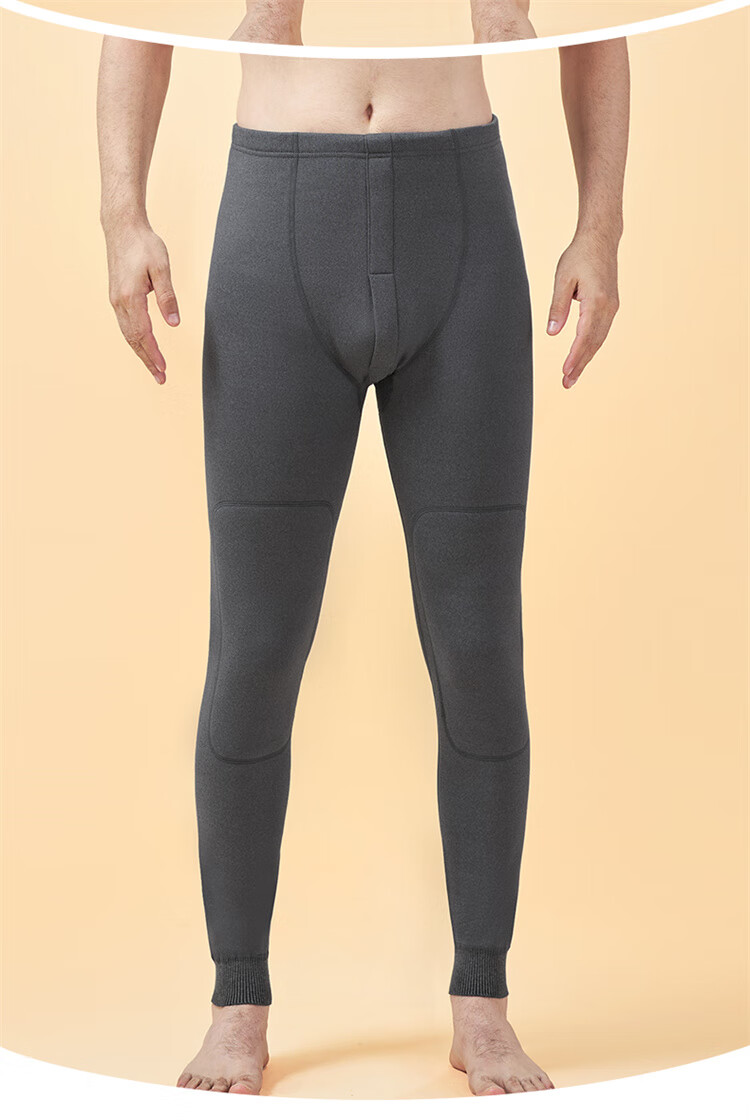 LangSha Men's Thermal Underwear, Thickened And Fleece-Lined, Autumn Pants with Wool And Silk, Knee Protection, Men's Base Layer Pants for Autumn And Winter Seasons 23