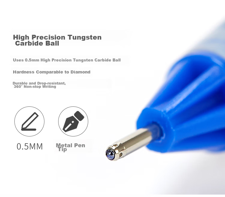 AIHAO Signature Pen, 0.5MM Full Needle Tube Gel Pen, Super Writing Capacity, Black Ink, Integrated Posture-Correcting Pen, Office Supplies, 12 Pieces, 47920 3