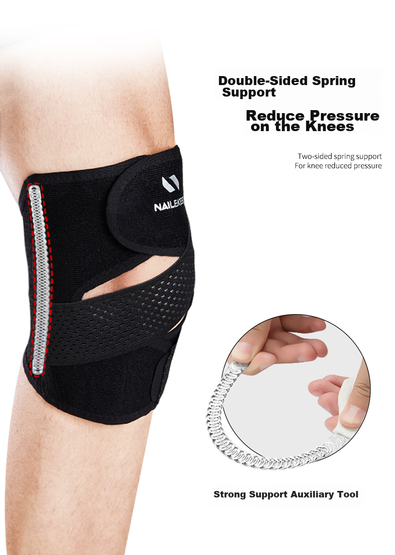 NAILEKESI N Sports Knee Brace for Meniscus Injury, Running Knee Support for Men And Women, Specialized Knee Joint Protection Brace for Knee Effusio 5