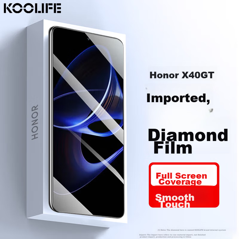 KOOLIFE Tempered Glass Screen Protector for Honor X40GT, Full Coverage High Definition Ultra-Thin Front Film for Huawei Honor X40GT Phone, Shatterproof Anti-Scratch Fingerprint Resistant Glass
