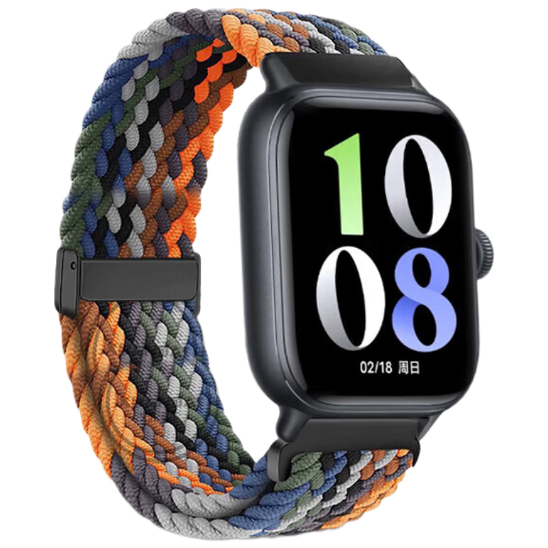 Iboann Magnetic Watch Strap Compatible with IQOO Watch GT, Vivo Watch Band, Braided Vivo Watch GT Wristband Protective Film, Nylon Smart Sports Watch Accessory