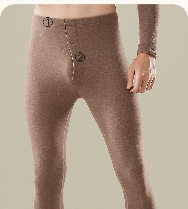 LangSha Thermal Underwear, Warm Fleece-Lined Men's Inner Wear, Tight-Fitting Winter And Autumn Pants, High-Waist Line Pants, Cashmere Base Layer Pants 4