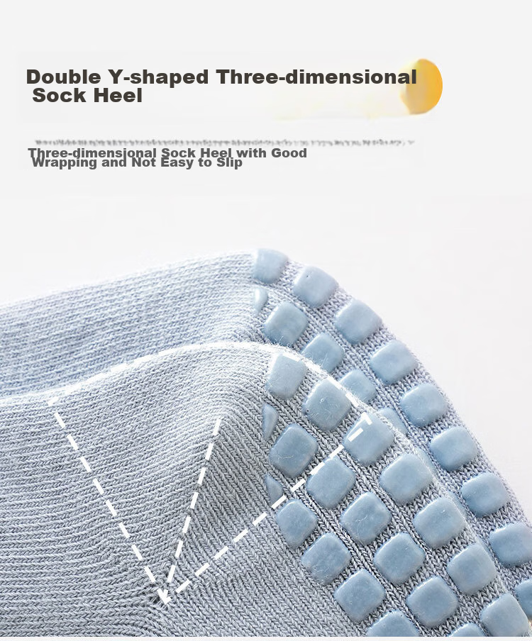 Aibaoshi Baby Floor Socks, Spring And Autumn Infant Socks, Indoor Walking Socks, Early Education Mid-Calf Socks, 3 Pairs, Size M, T044 9