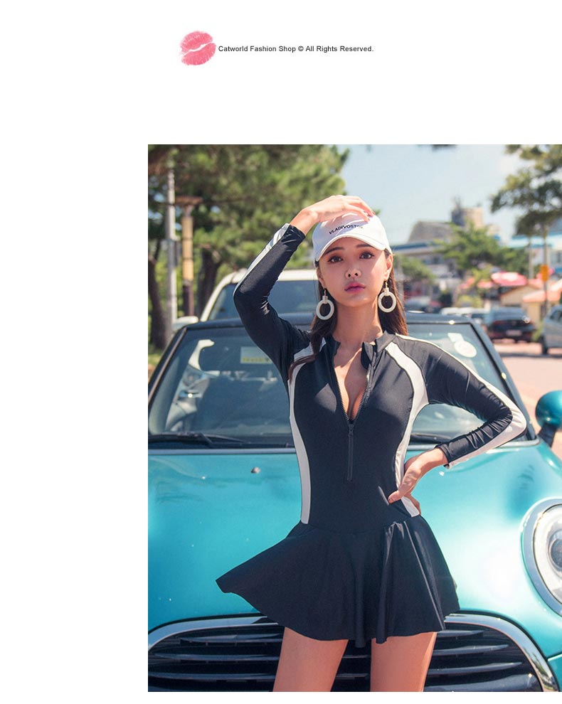 DK Swimsuit for Women, Small Chest, Sexy Push-Up, Korean Style, Conservative, Tummy Control, Slimming One-Piece Swimwear for Hot Springs, Black, XXL 12