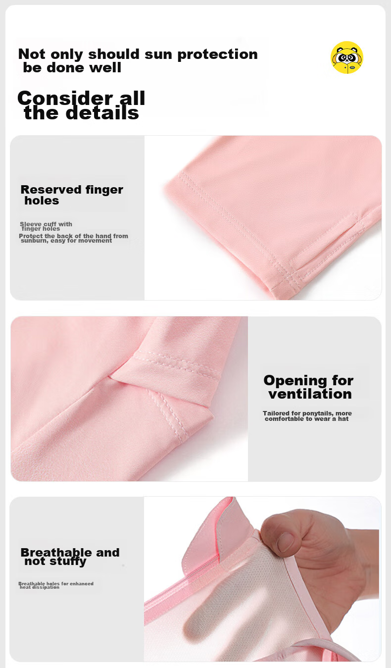Moremerry Children's Sun Protection Clothing, Boys And Girls Sun Protection Garment, Summer Ice Silk Cool Feeling Baby Sun Protection Jacket Shawl, Peach Color, Size L 16
