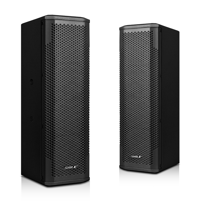 SHILE BX-402 Professional Conference Room Sound Column with Adjustable Angle Bracket, Wall-Mounted Passive Speakers for Supermarket, Shop, And Restaurant, One Pair