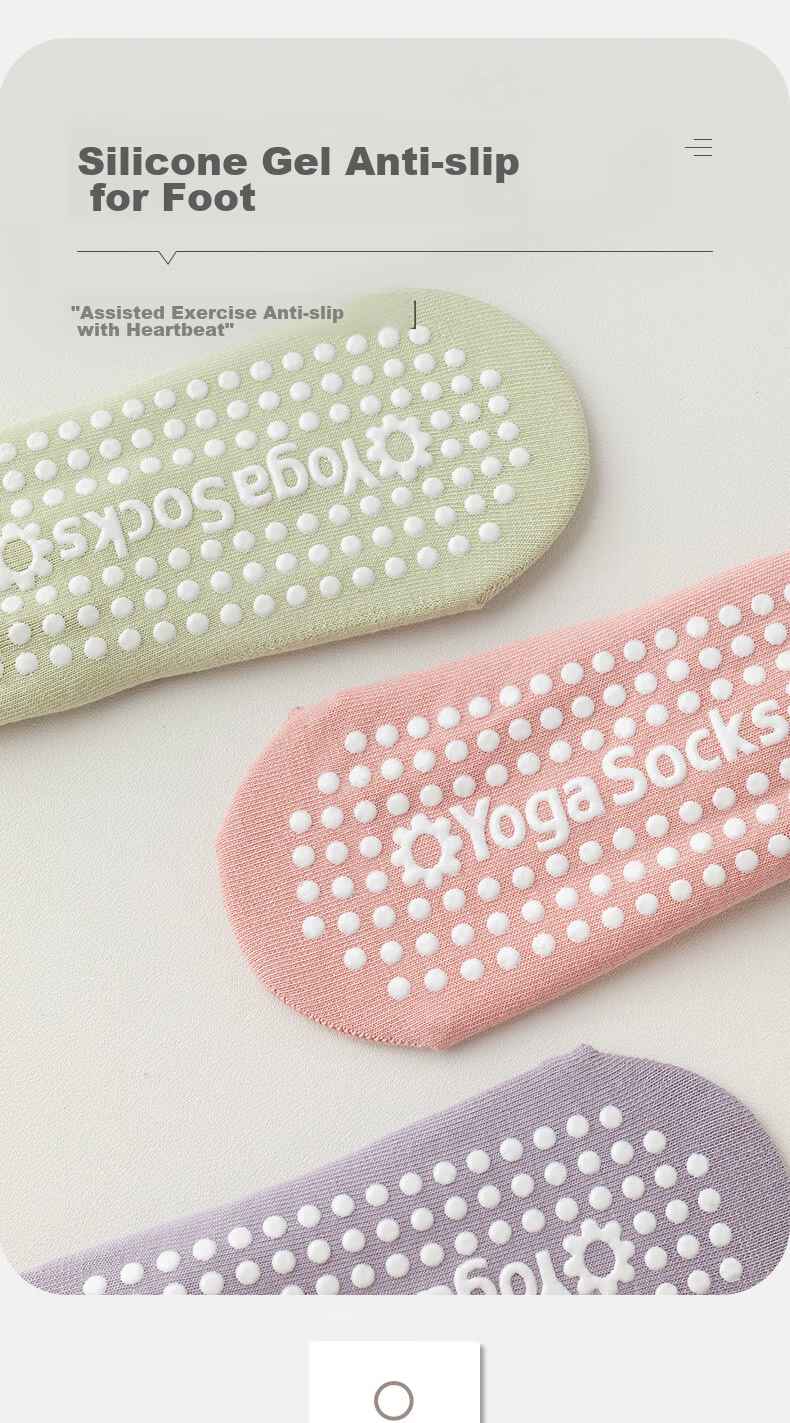 XUEXIMAN Yoga Socks for Women, Short Summer Socks, Professional Non-Slip Silicone Indoor Fitness Dance Beginner Pilates Sports Socks 5