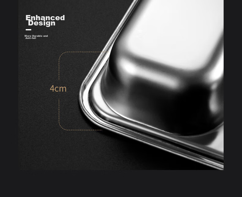 Jinyaoshi 304 Stainless Steel, Thickened Compartmented Fast Food Tray for Adults, Full Steel Lunch Box with Lid, Five Compartments GK-510KC 10
