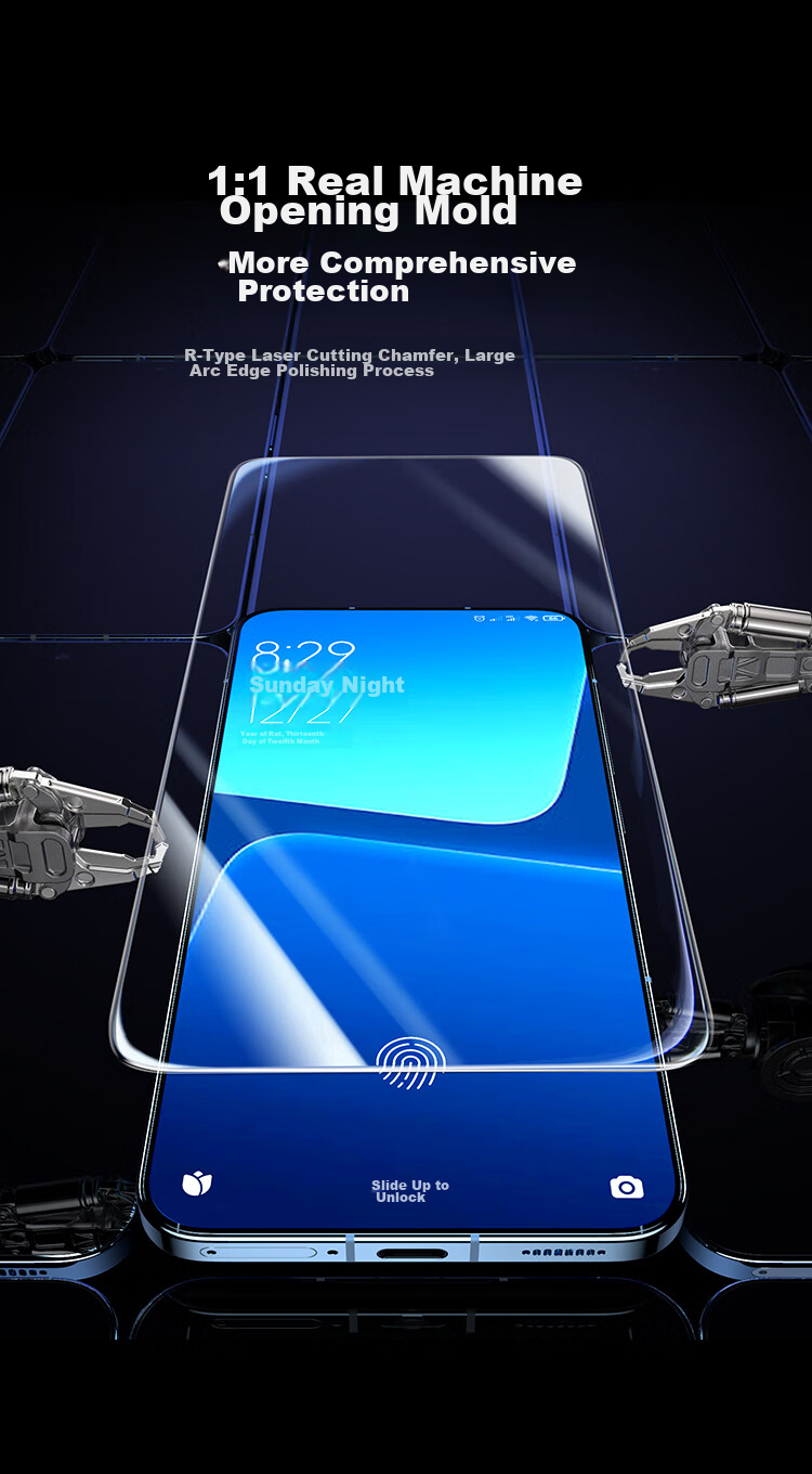UGREEN Tempered Glass Screen Protector for Xiaomi 13, Full Coverage No Black Border, Ultra-Thin HD Clear, Shatterproof Anti-Fingerprint Anti-Sweat Smooth Touch Screen Protector 8