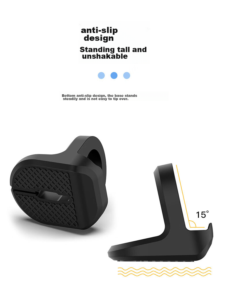KMaxAI Wireless Charging Stand for Apple Watch, Compatible with IWatch Series 12/SE3/11/9 Ultra4/3, Silicone Base Holder, White 6