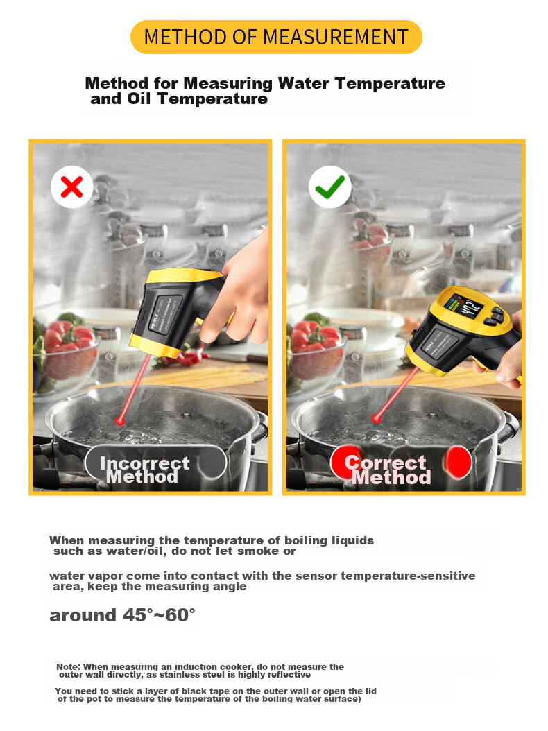 Renmin Infrared Thermometer, Industrial High-Precision Handheld Temperature Gun for Home Kitchen Baking And Oil Temperature Measurement 9