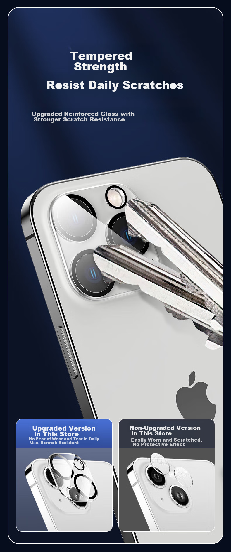 KOOLIFE Lens Protector for IPhone 15 Pro And IPhone 15 Pro Max, Camera Lens Cover, Rear Camera Protection Film for Smartphones, High-Definition Tempered Glass Anti-Drop Film 8