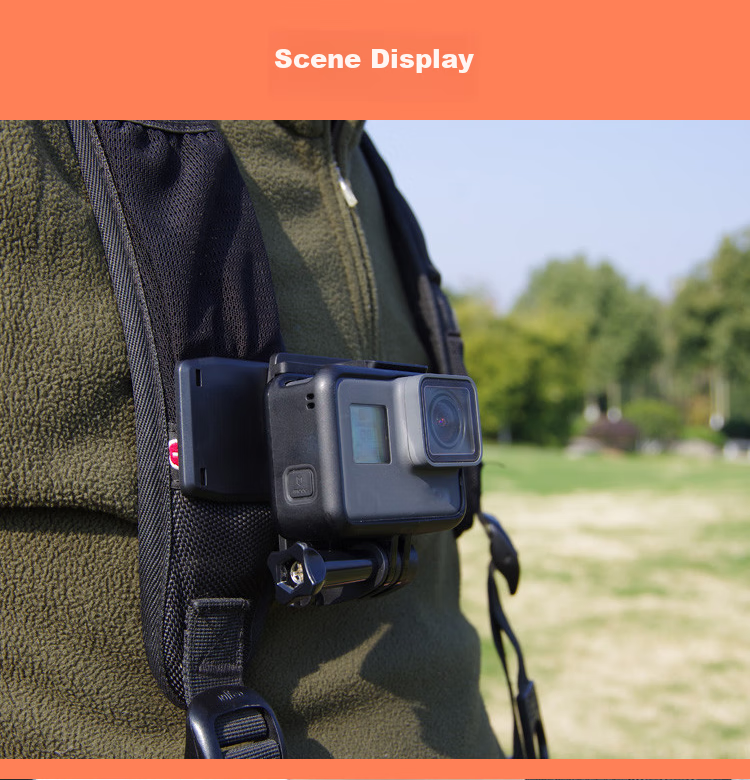 Earlymen Action Camera Backpack Clip Compatible with DJI Action 6/Action 5 Pro/GOPRO 13, Insta360 Go 3s/Go Pro Ace Pro 2 And Other 360-Degree Rotatable Models 4